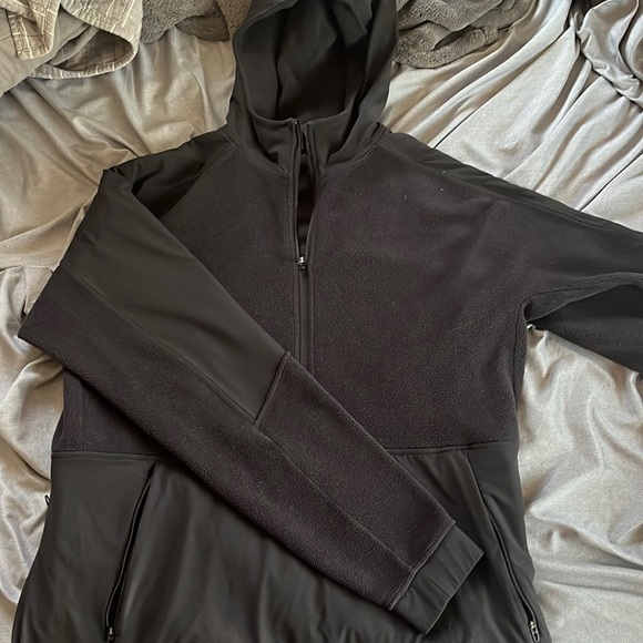 Lululemon Half zip fleece hoodie black - Picture 1 of 5